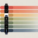 A comparison chart showing different smartwatches with horizontal bars indicating their battery life durations.