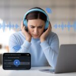 Why do my Bluetooth headphones have low volume? Turning Them Up Without Blowing Your Mind A person wearing Bluetooth headphones looking frustrated while using a smartphone and laptop at a desk, with weak sound waves coming from the headphones.