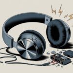 Why Do My Bluetooth Headphones Not Work After Being Dropped? Oops, The Floor Strikes Again! A pair of damaged Bluetooth headphones with cracks and exposed internal components lying on a surface.
