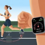 How to Use a Smartwatch for Interval Training Without Accidentally Texting Your Ex A person jogging outdoors wearing a smartwatch that shows interval training data on its screen.