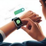 How to use a smartwatch with WhatsApp: Chatting Without Pocket Acrobatics A person using a smartwatch displaying the WhatsApp interface on its screen.