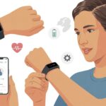 How to fix inaccurate fitness tracker readings: Because Your Steps Didn’t Magically Triple Overnight A person wearing a fitness tracker on their wrist, adjusting the strap while a smartphone shows syncing with the device.