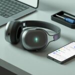 Why Do My Bluetooth Headphones Not Reset? When Tech Has a Mind of Its Own A close-up of Bluetooth headphones on a desk next to a smartphone showing Bluetooth settings, with a small toolkit nearby.