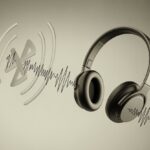 Why do my Bluetooth headphones have static noise? Annoying Buzz, Meet Your Match A pair of Bluetooth headphones with visual waves showing static noise and signal interference around them.