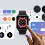 How to Customize Smartwatch Watch Faces Without Making Your Wrist Look Like a Disco Ball A smartwatch with various customizable watch face options and a hand interacting with the screen.