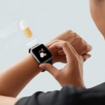 How to use a smartwatch for medication reminders without letting your pills boss you around Close-up of a person wearing a smartwatch showing a medication reminder icon on the screen.