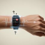 Why is my fitness tracker showing inaccurate heart rate? Hints Your Wrist Might Be Playing Tricks Close-up of a wrist wearing a fitness tracker showing irregular heart rate readings with visual indicators of inaccuracy.