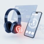 Bluetooth Headphones Error Code 101 Fix: Why Your Music Stopped and How to Make It Play Again A pair of Bluetooth headphones with a red warning icon and a nearby device showing troubleshooting symbols in a clean tech environment.