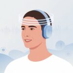 Are Bluetooth headphones safe for your ears? What your playlist isn’t telling you Person wearing Bluetooth headphones with visual elements indicating safe and comfortable listening.