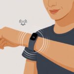 How to use a fitness tracker for vibration alerts and stop missing those sneaky notifications A person wearing a fitness tracker on their wrist with vibration waves indicating an alert.