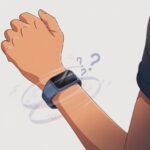 Why is My Fitness Tracker Screen Not Responding? When Your Steps Tracker Takes a Nap A close-up of a person's wrist wearing a fitness tracker with a blank screen, the hand raised slightly as if confused.