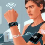 Why is my fitness tracker disconnecting randomly? Blame Bluetooth, Not Gremlins A person wearing a fitness tracker looks confused as the device shows a broken wireless signal, with a smartphone nearby indicating connection problems.